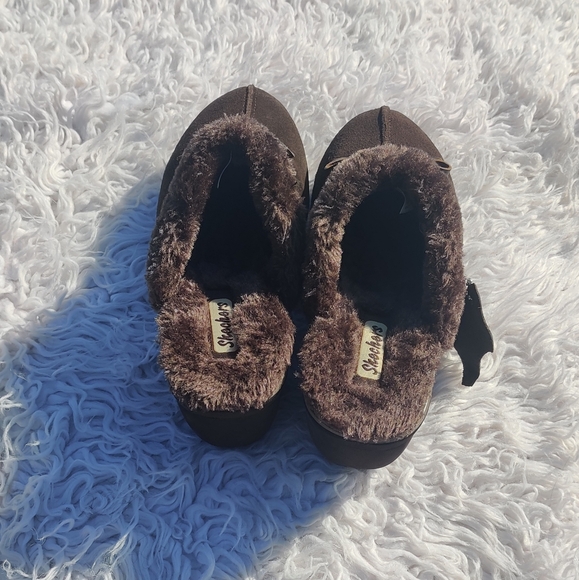 Skechers genuine leather mules with faux fur lining NWOB - Picture 4 of 5